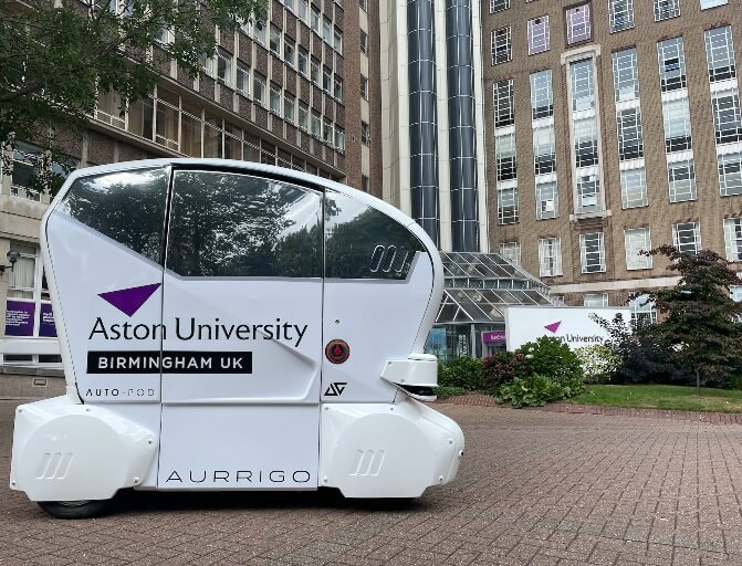 Aston University partnership project with Aurrigo strengthens its driverless vehicle’s capabilities 