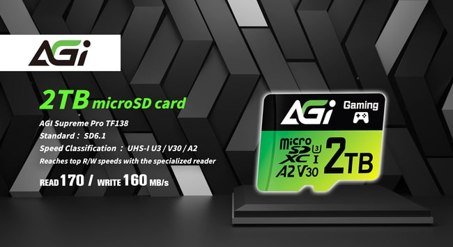 AGI Technology Introduces Groundbreaking 2TB microSD Card