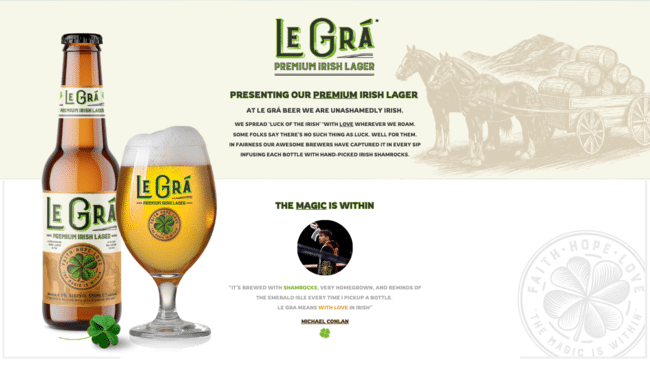 Le Grá Premium Irish Lager: Unlocking Ireland’s Magic in Every Glass