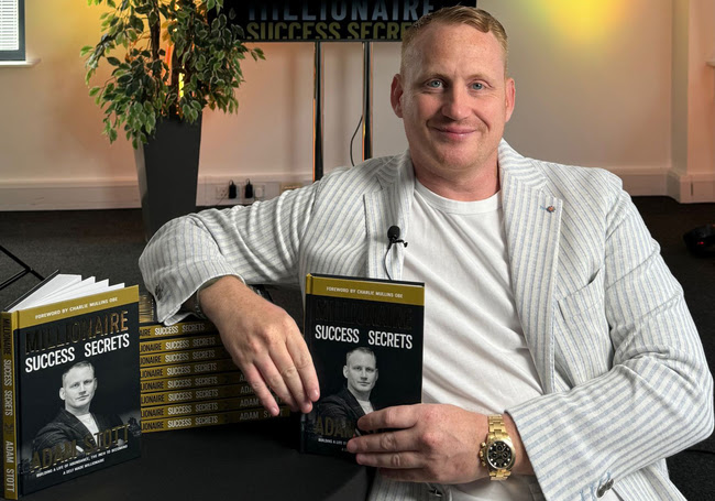 Self-made millionaire Adam Stott shares secrets in new book