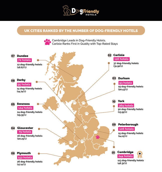 Why Cambridge is the UK’s leading city for dog-friendly hotels in 2024